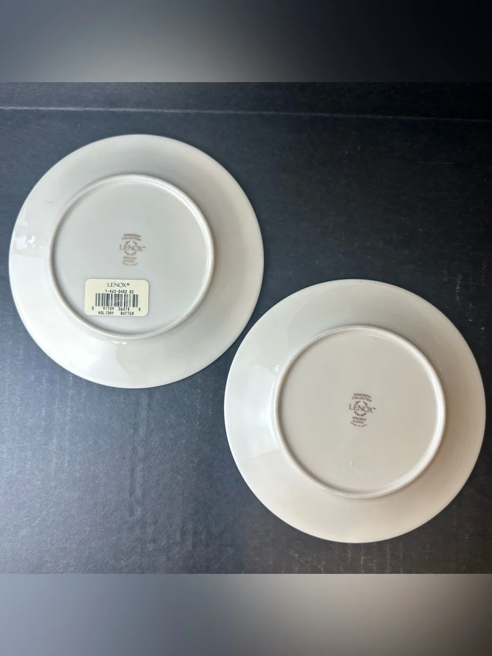 Vintage Lenox Bread Butter Plates Set 2 Holiday Dimension 6 3/8